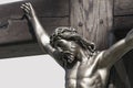 ÃÂ¡rucifixion of Jesus Christ on wooden cross. concept of self-sacrifice, suffering, faith
